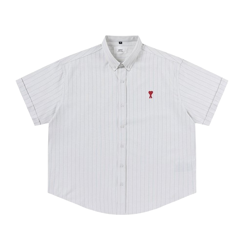 Ami Paris Short-Sleeve Boxy Shirt