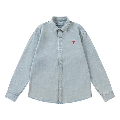 Ami Paris Ami de Coeur Denim Longsleeve