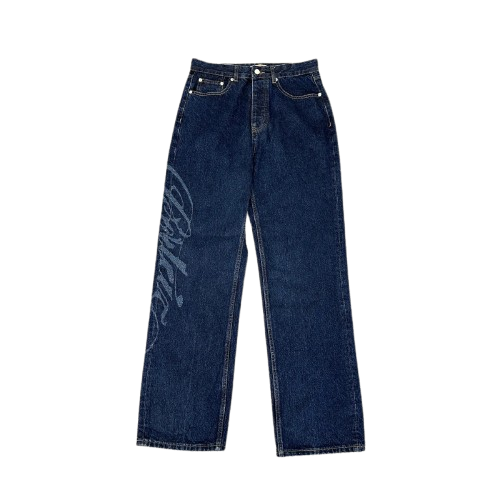 Corteiz Frayed Denim Baggy Jeans