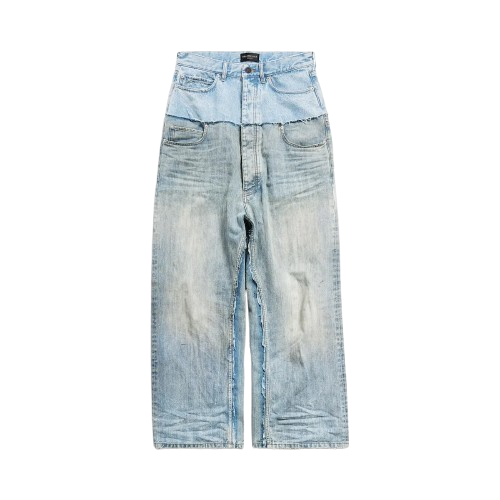 Blue Balenciaga Cut Up Jeans