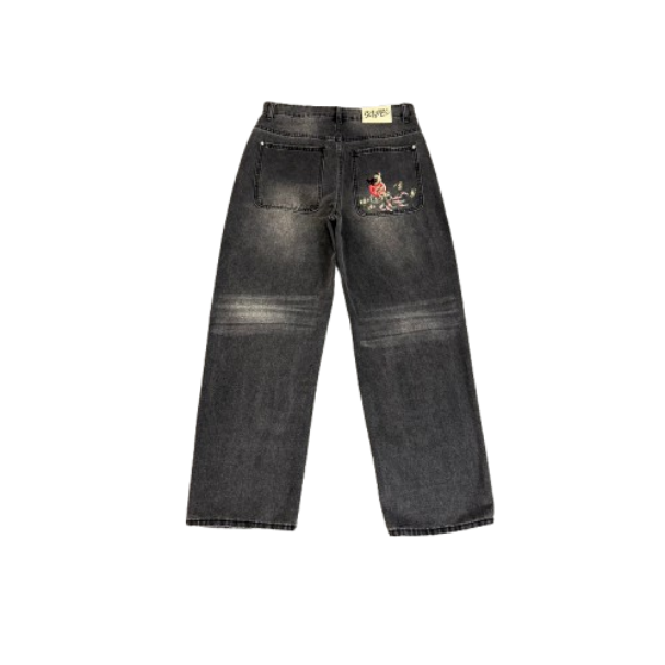Derschutze Koi Embroidered Jeans