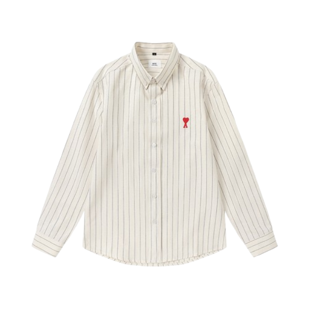 Ami Paris de Coeur Striped Shirt